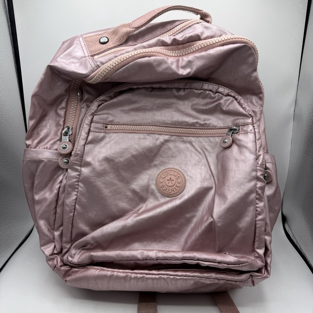 Kipling Seoul Extra Large 17" Laptop XL Backpack Metallic pink